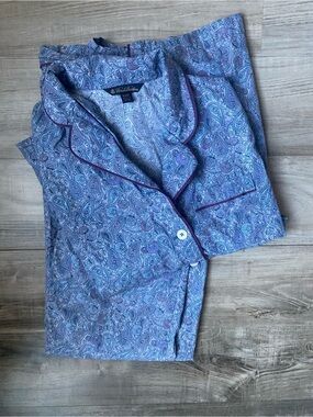 Brooks Brothers Paisley Set in Blue Cotton